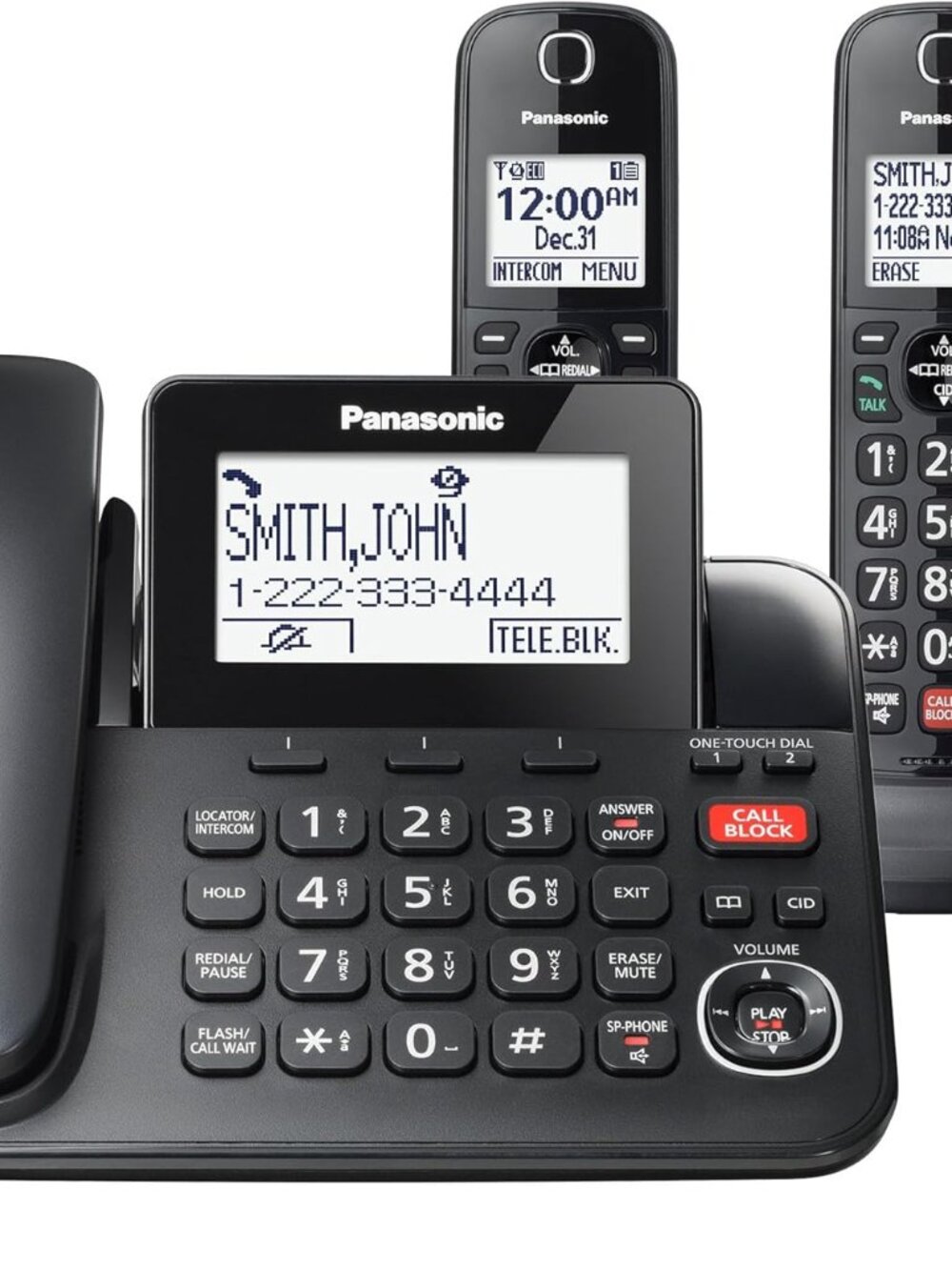 Panasonic Corded Phone/Cordless Phone Answering Machine, Advanced KX-TGF852B